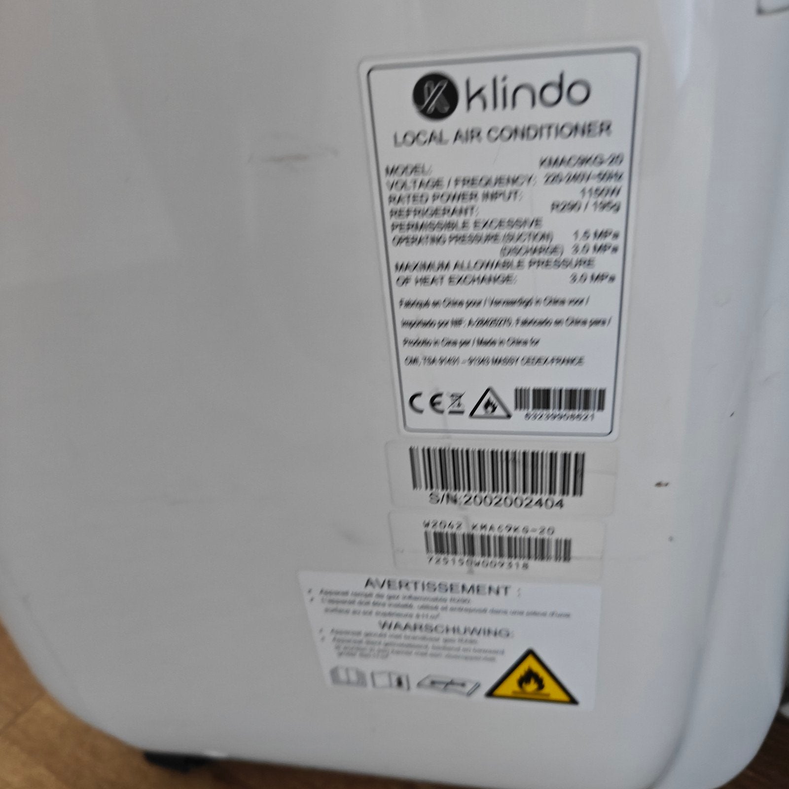 Air conditionné sur roulette, Enlèvement, Chauffage, Télécommande