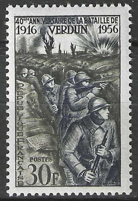 Frankrijk 1956 - Yvert 1053 - Slag om Verdun. (PF), Verzenden, Postfris