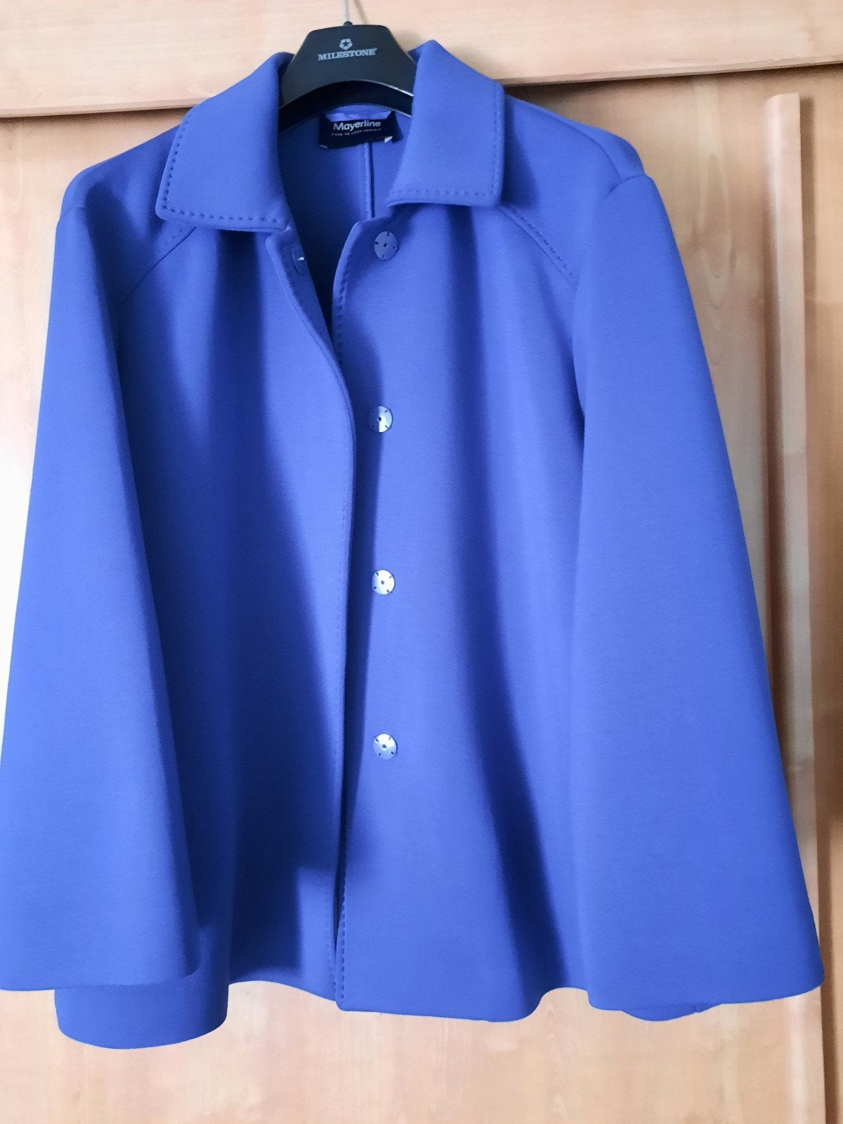 Blazer / manteltje Mayerline maat 46, Kleding | Dames, Jasjes, Kostuums en Pakken, Ophalen, Maat 46/48 (XL) of groter, Blauw