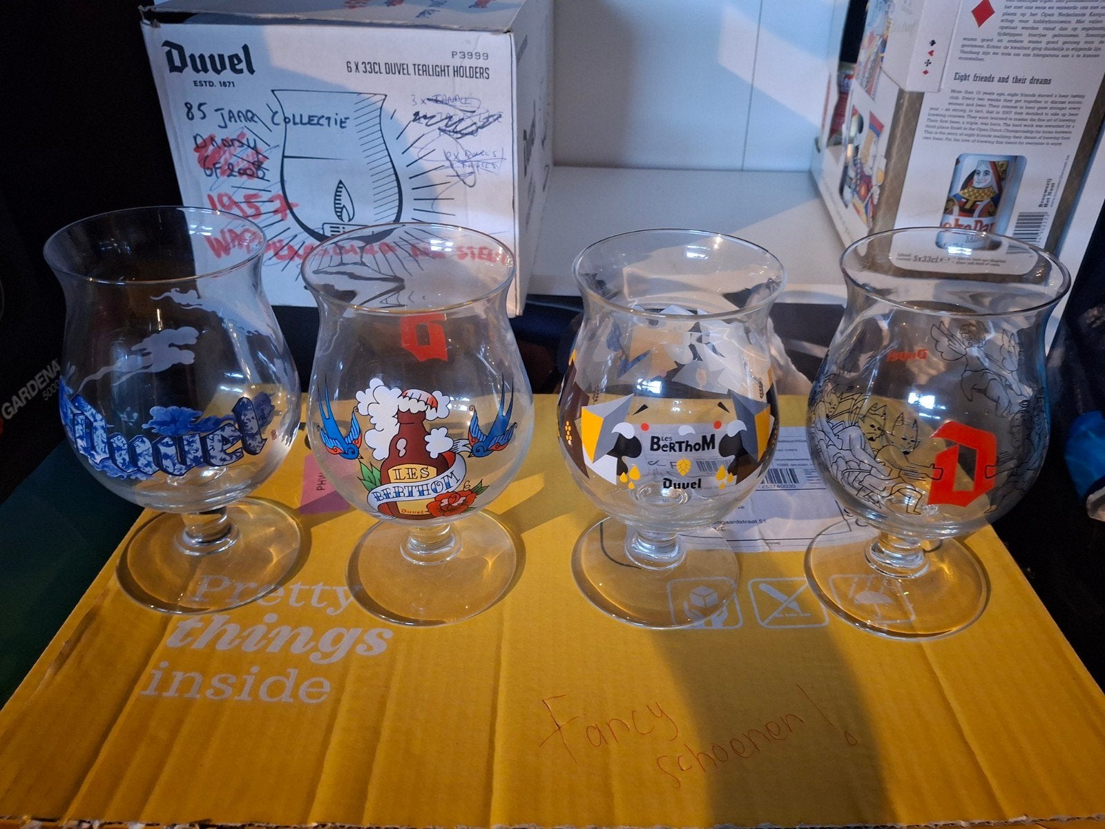 lot duvel glazen, Collections, Enlèvement ou Envoi