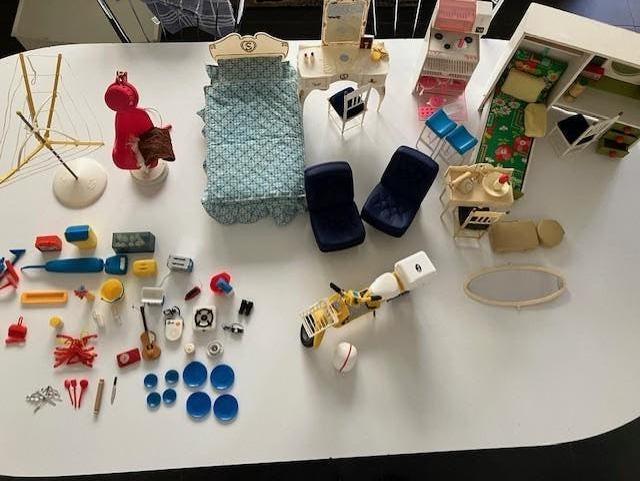 Sindy scooter Poppen meubels slaapkamer zetell accessoires, Ophalen of Verzenden, Gebruikt, Accessoires