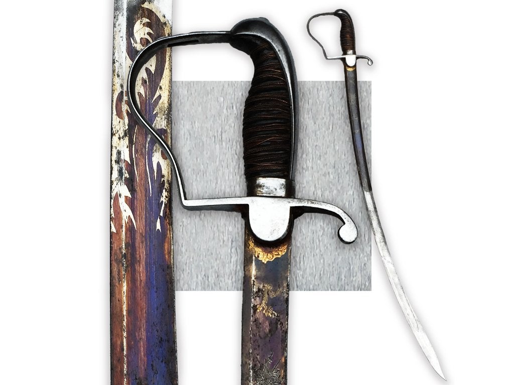 🚨PRUISISCHE CAVALERIESABEL M1796 blauw en goud Origineel, Ophalen of Verzenden, Landmacht, Zwaard of Sabel