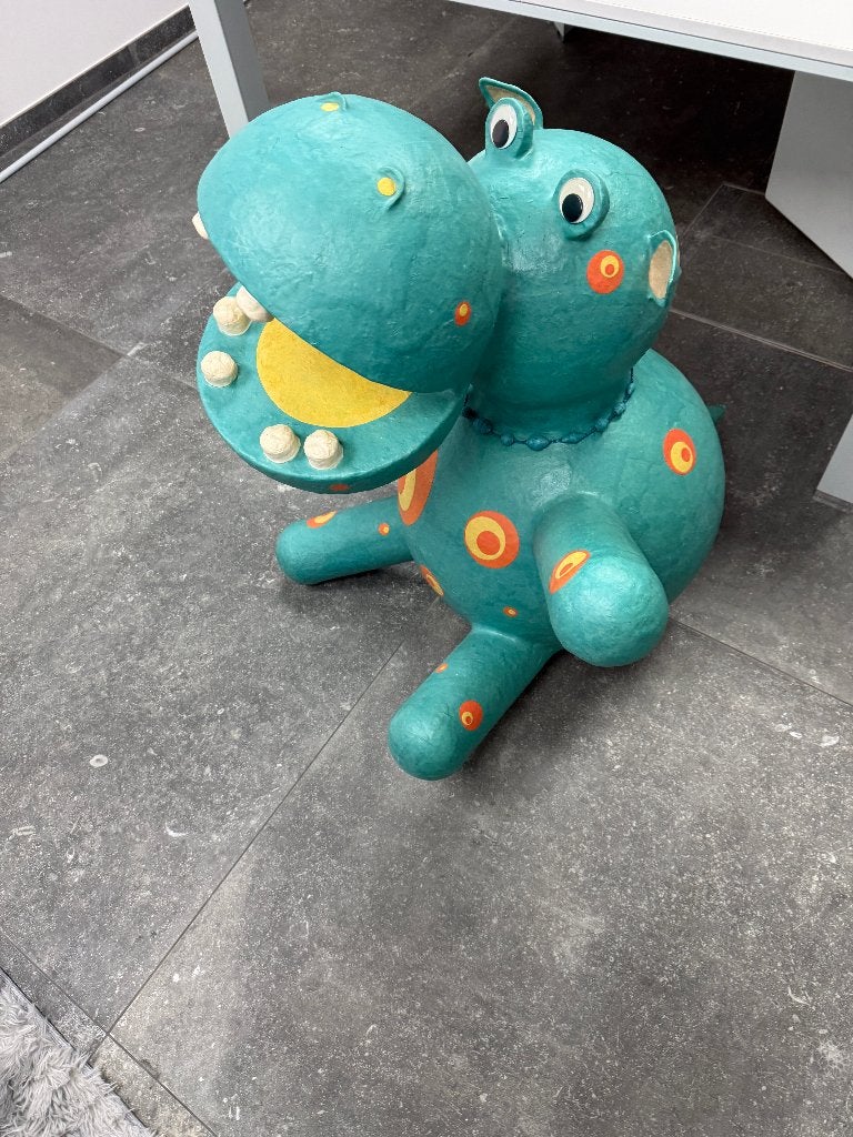 Décoration Chambre Enfant Hippo Papier Mâché, Enlèvement, Comme neuf