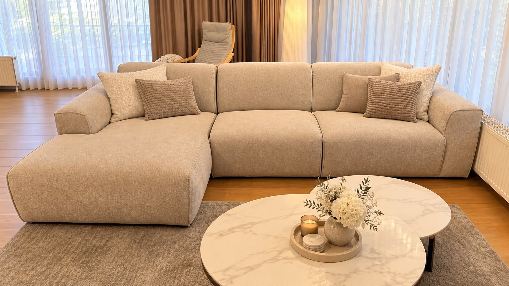 Mooie bijna nieuwe zachte zetel, Huis en Inrichting, Ophalen, Nieuw