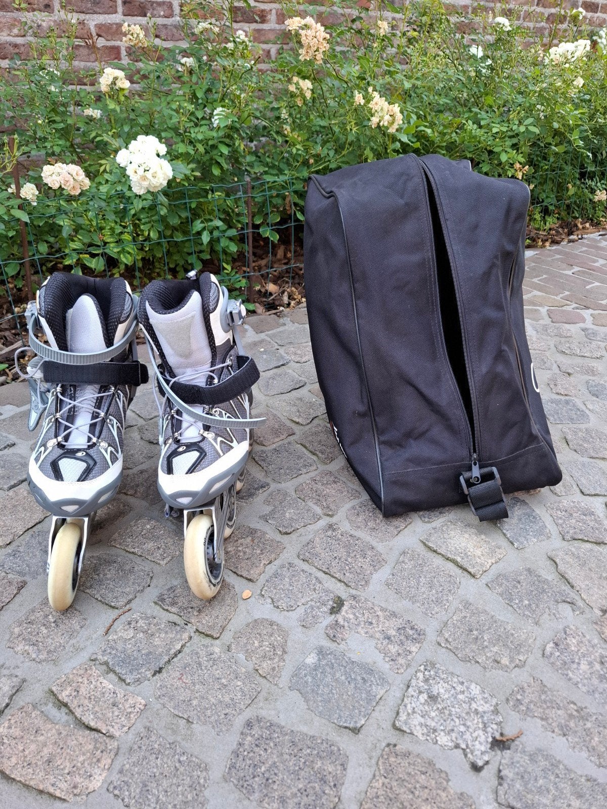 Inline skates met opbergtas, beschermingen en gereedschap, Sport en Fitness, Skeelers, Ophalen, Bescherming
