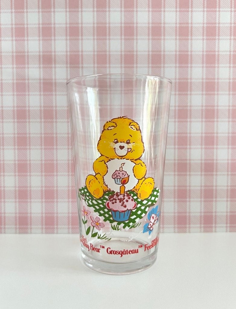Grand verre Bisounours Grosgâteau - 1985, Collections, Enlèvement ou Envoi, Verre à eau, Aucun, VMC
