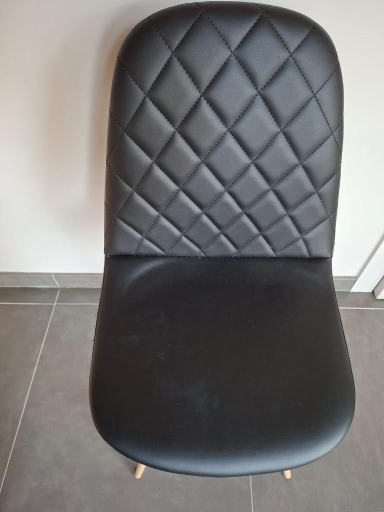 4 keukenstoelen, Huis en Inrichting, Stoelen, Gebruikt, Zwart, Vier, Ophalen