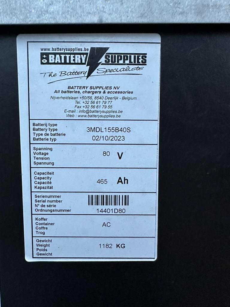 Batteries 80v pour chariot élévateur, Articles professionnels, Enlèvement, Chariot élévateur