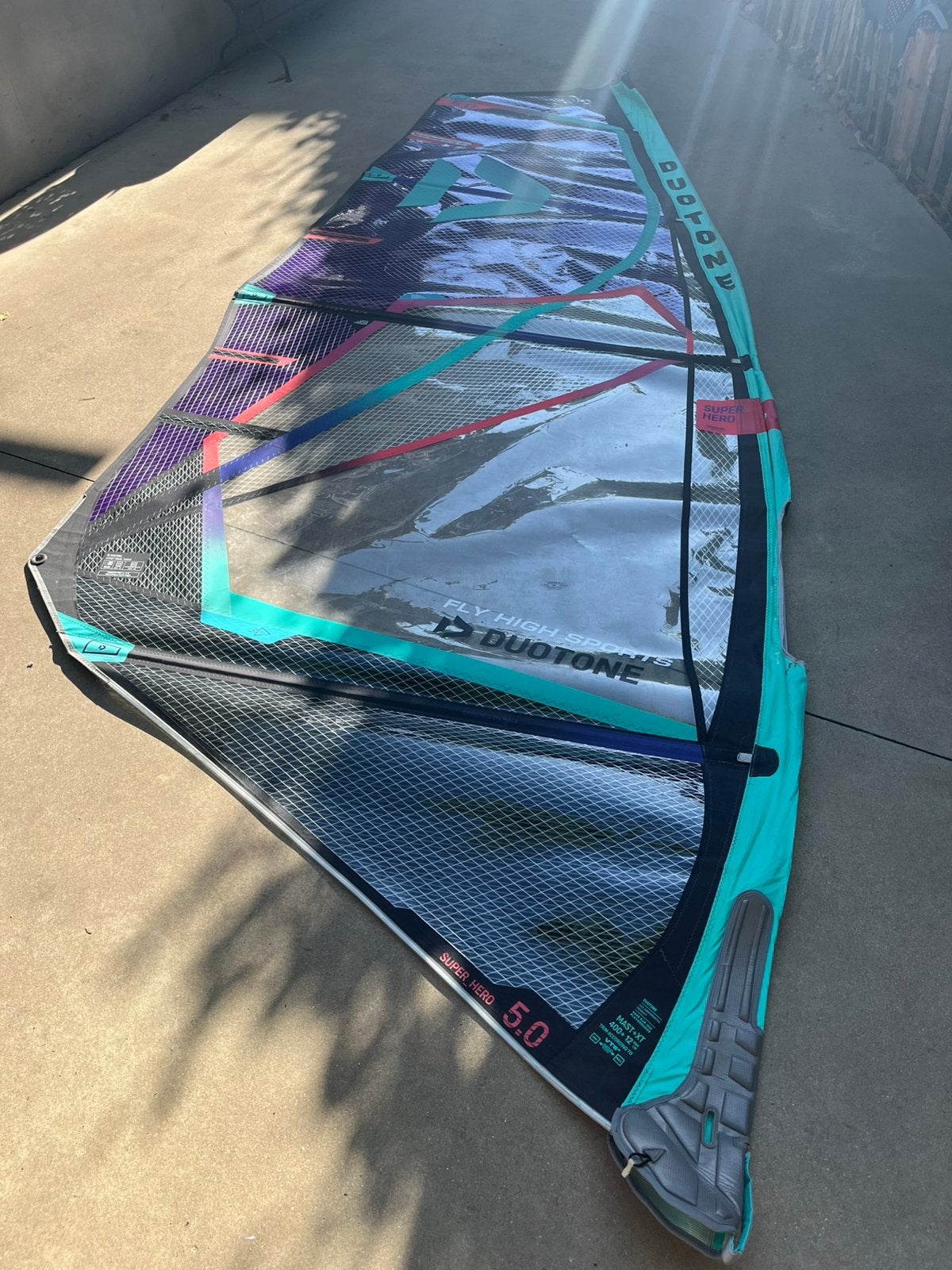 Duotone windsurf zeil 5.0/4.0/6.2, Watersport en Boten, Windsurfen, Ophalen, Zo goed als nieuw, Duotone, Zeil