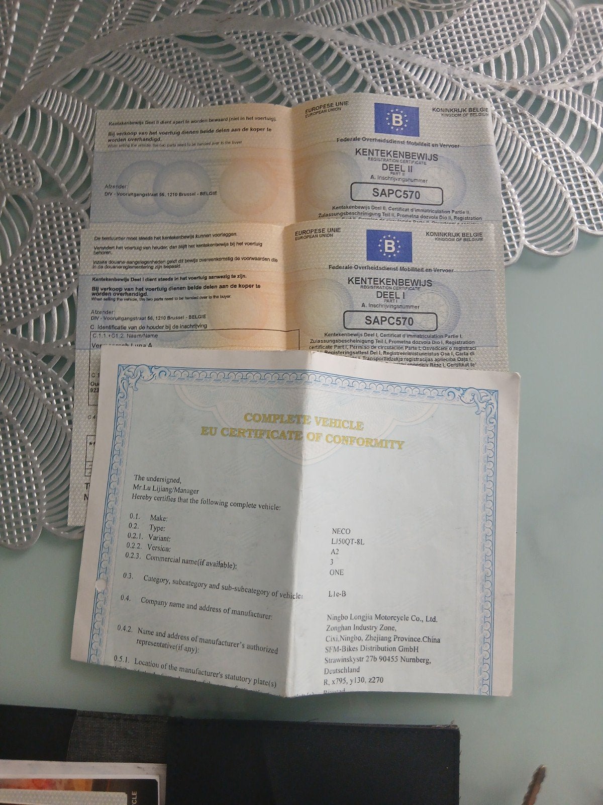 mijn necco one  A klass  jaar 2024, Ophalen, Overige modellen, Klasse A (25 km/u), Zo goed als nieuw