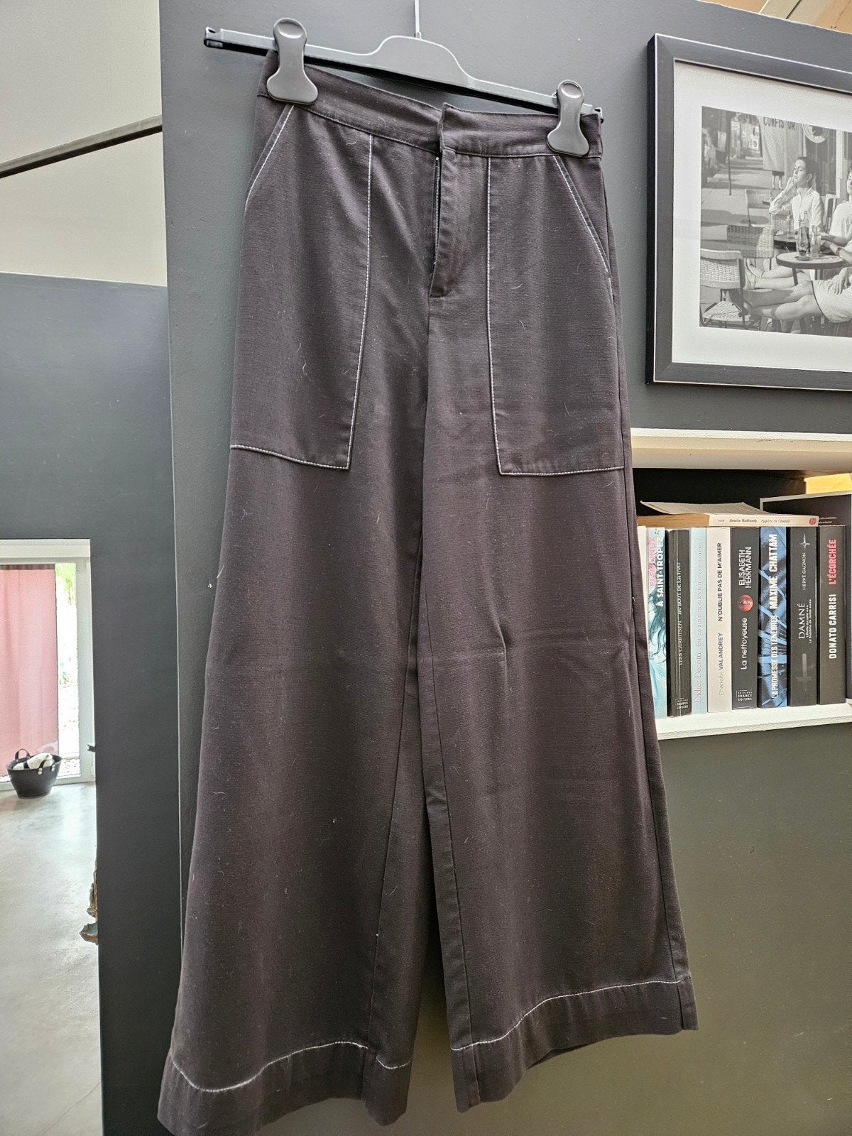 Pantalon noir à coutures blanches, Tally Weijl, Enlèvement ou Envoi, Comme neuf, Longs