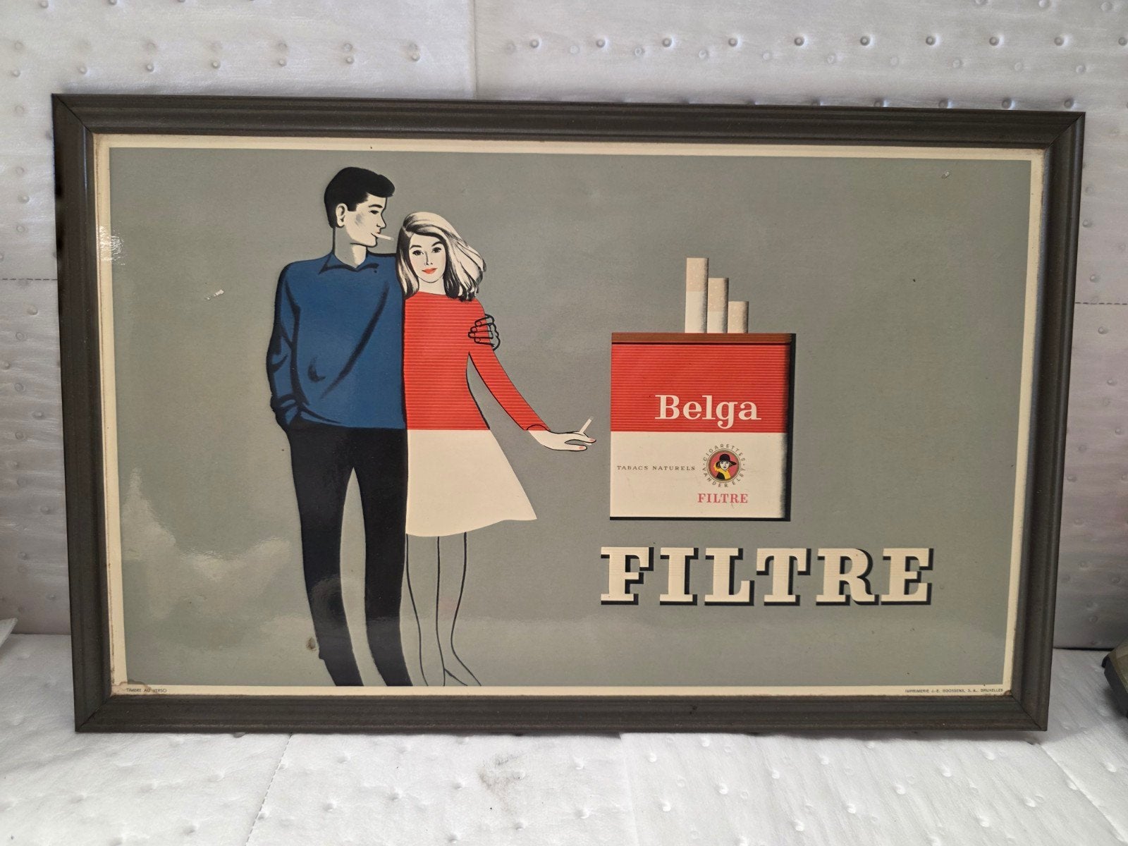 panneau d'affichage Belga., Collections, Enlèvement ou Envoi, Panneau publicitaire