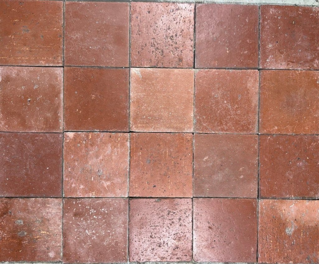 Oude rood bruine Franse glazuur plavuizen 21x21 60M2 nuance, Doe-het-zelf en Bouw, Ophalen, Gebruikt, Steen of Klei, Minder dan 50 cm