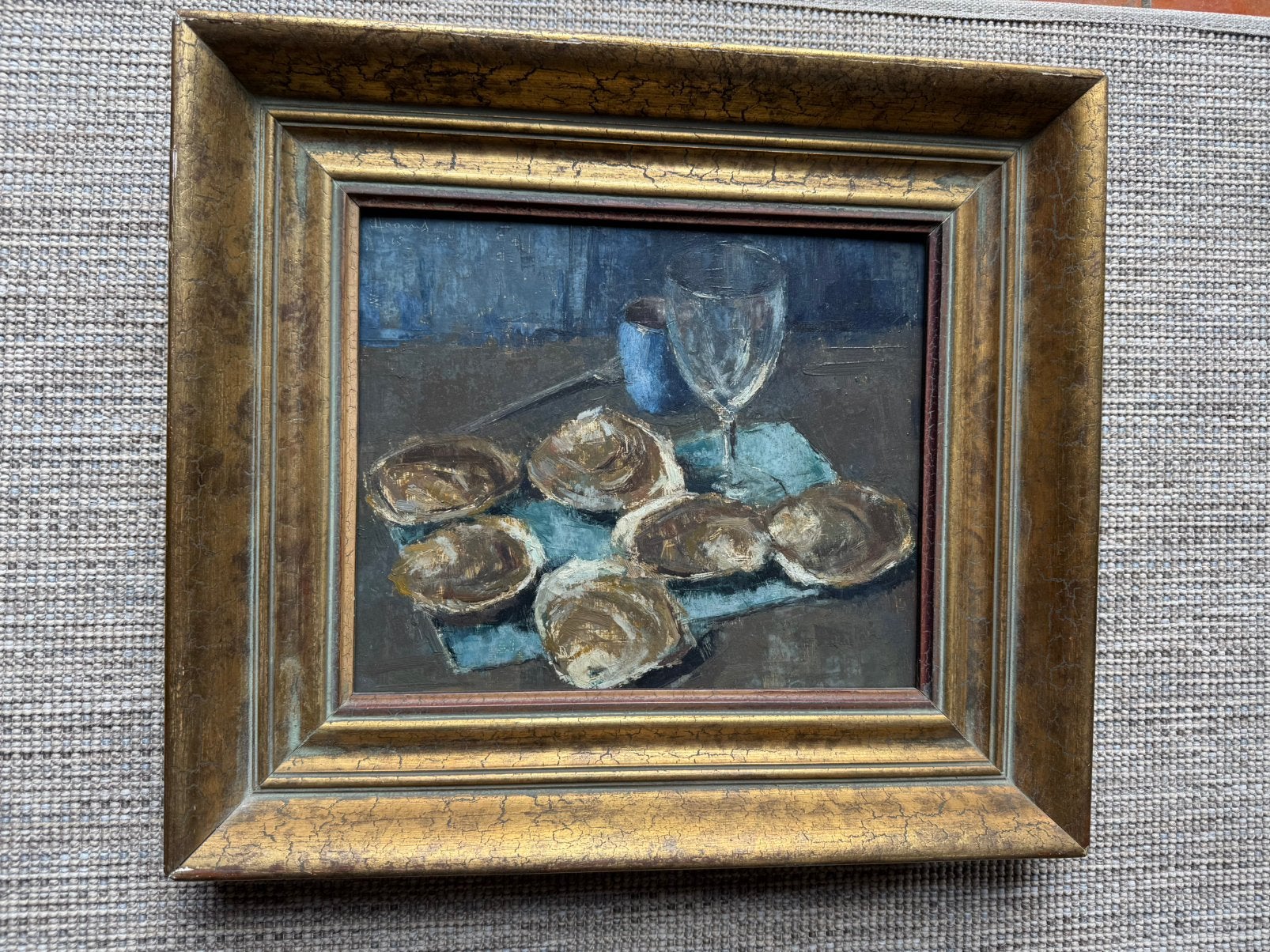 Vic Dooms Oesters, Antiek en Kunst, Kunst | Schilderijen | Klassiek, Overige onderwerpen, Expressionistisch, Olieverf, Paneel