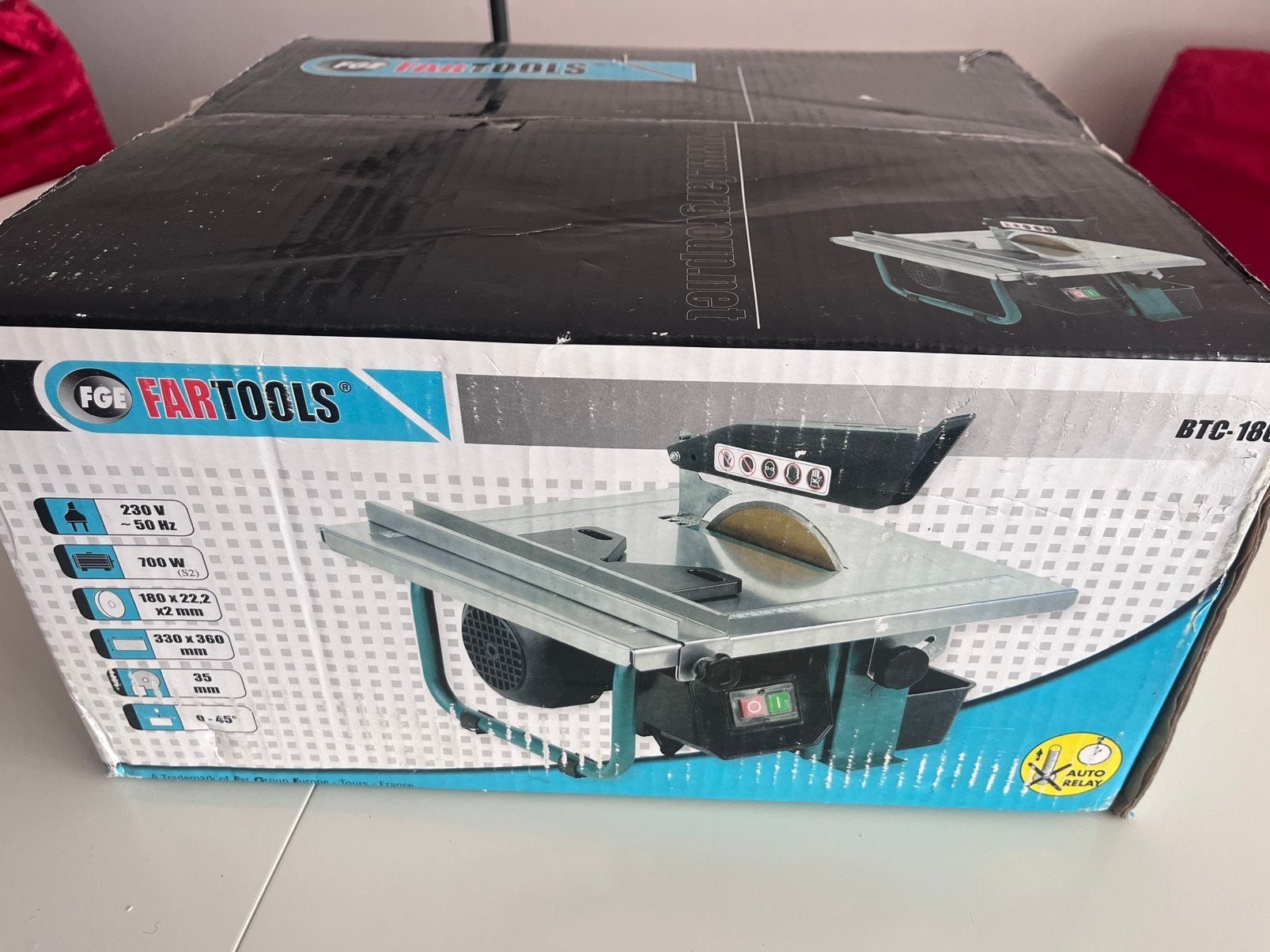 Coupe-carrelage électrique Fartools BTC-180 700W – NEUF, Bricolage & Construction, Neuf, 600 à 1200 watts, Enlèvement ou Envoi