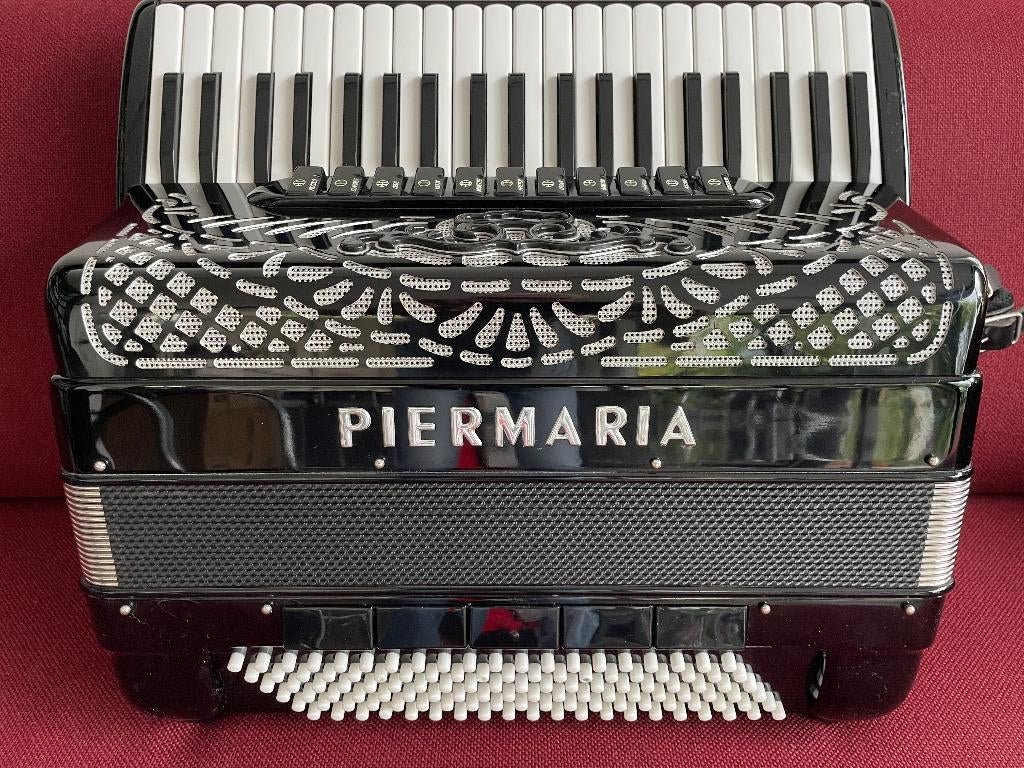 Z.g.a.n. Piermaria 414 Classique accordeon.4 korig.Piccolo ., Musique & Instruments, Enlèvement ou Envoi, Comme neuf, Avec bretelles