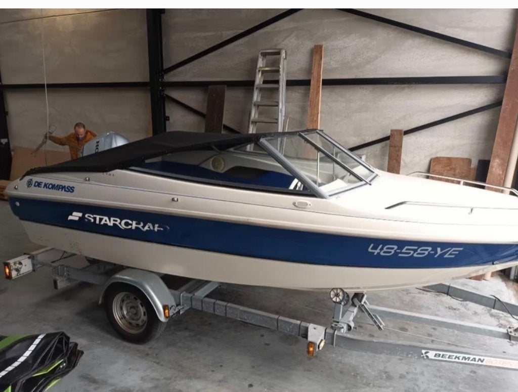 speedboot met trailer, Ophalen, Gebruikt, Viertaktmotor, 70 tot 120 pk