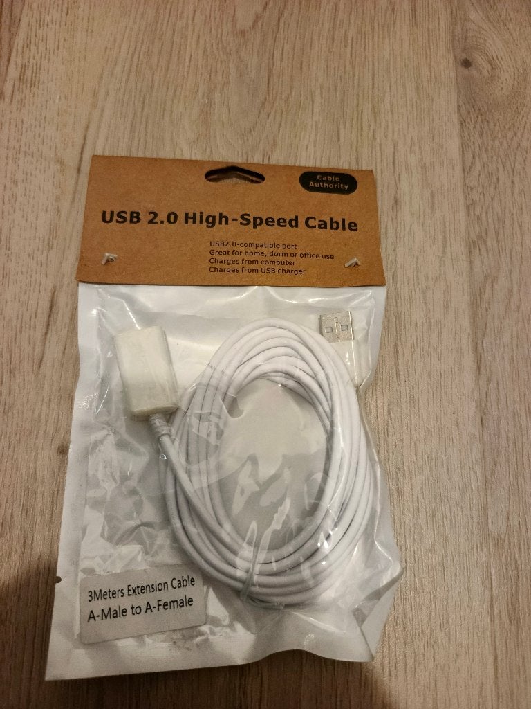Rallonge USB 2.0 mâle-femelle 3 m blanche neuve, Enlèvement, Neuf