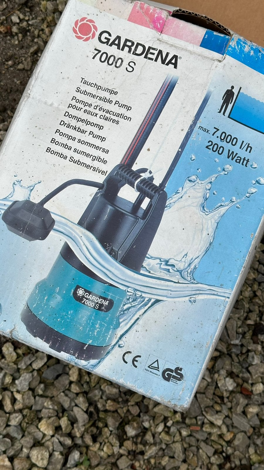 Dompelpomp vuilwater Gardena 7000, Ophalen, Gebruikt
