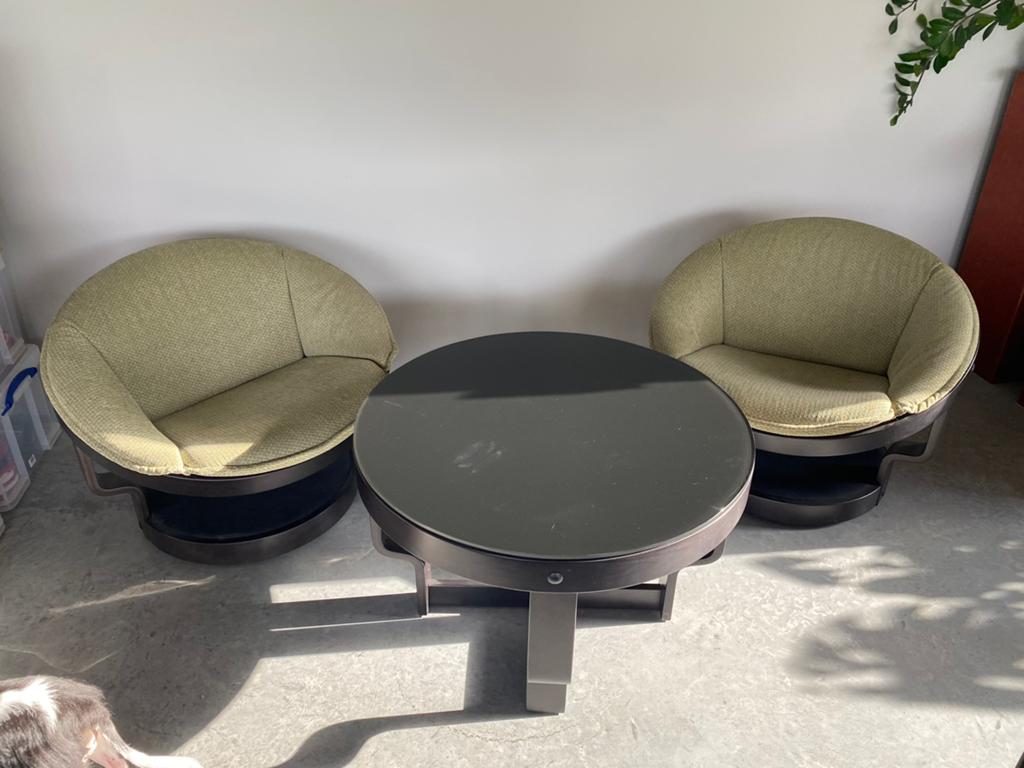 CONVAIR LOUNGE CHAIRS by Oddmund Vad, Ophalen, Zo goed als nieuw, Stof, Space age design jaren 70