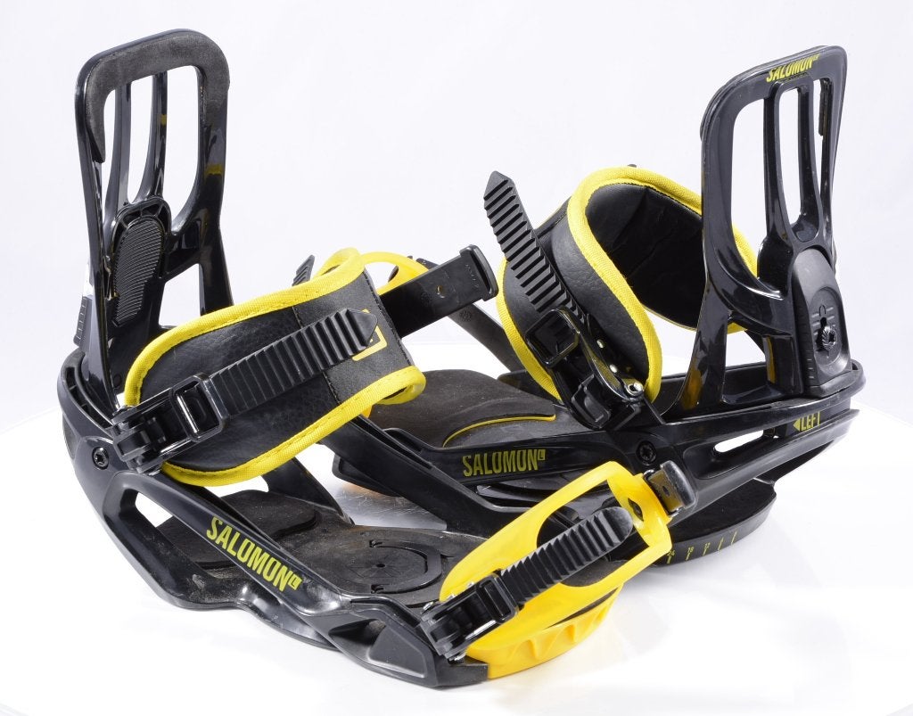 L ; fixations de snowboard SALOMON PACT UNITE noir/jaune, Sports & Fitness, Envoi, Utilisé, Fixations