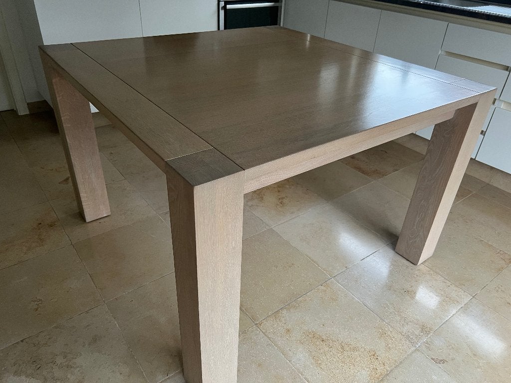 Eiken keuken tafel 120 x 120 cm, Huis en Inrichting, Ophalen, Zo goed als nieuw, Vier personen, 100 tot 150 cm