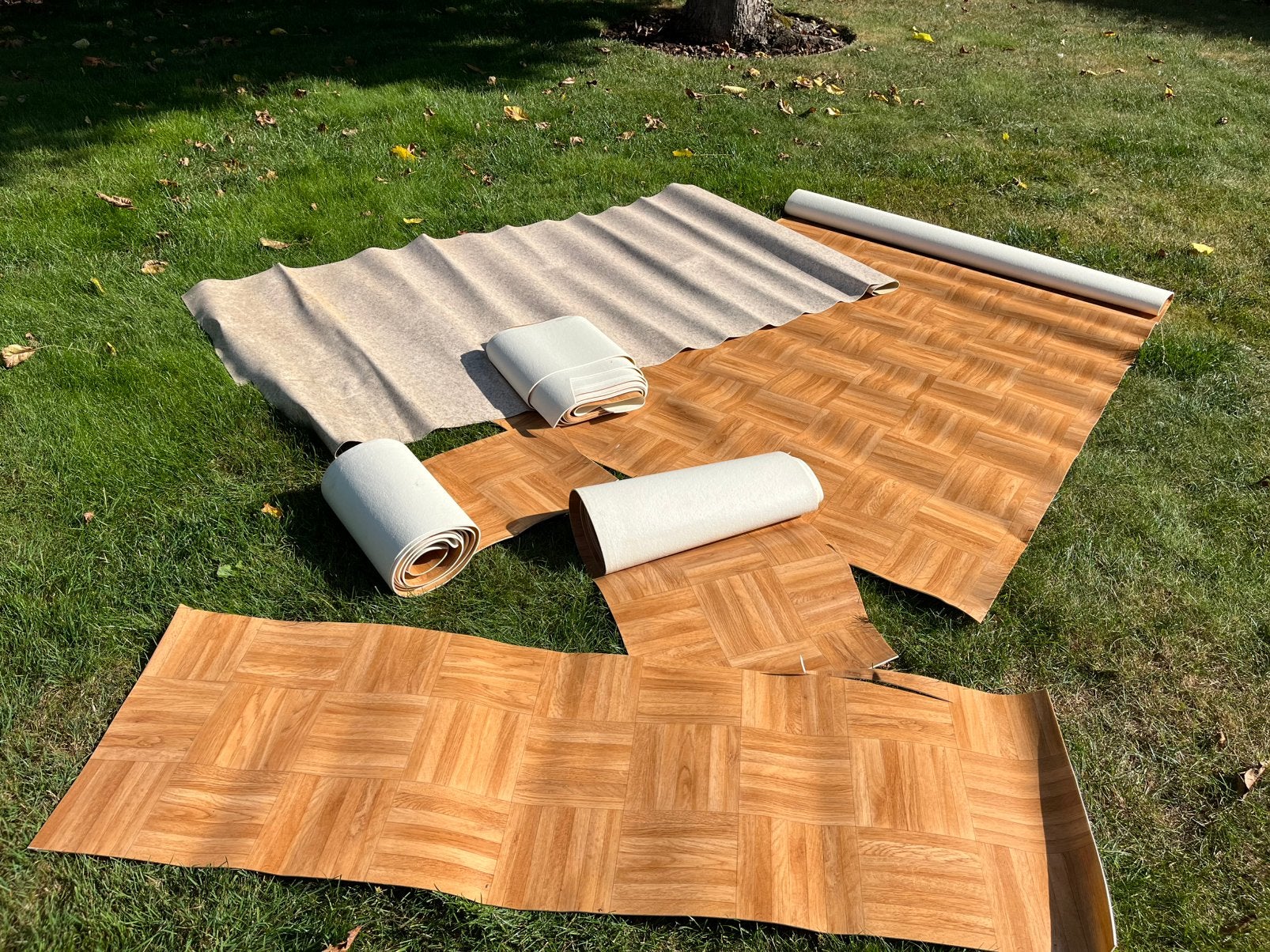 Gratis reststukken vinyl, Bricolage & Construction, Bois & Planches, Enlèvement, Neuf