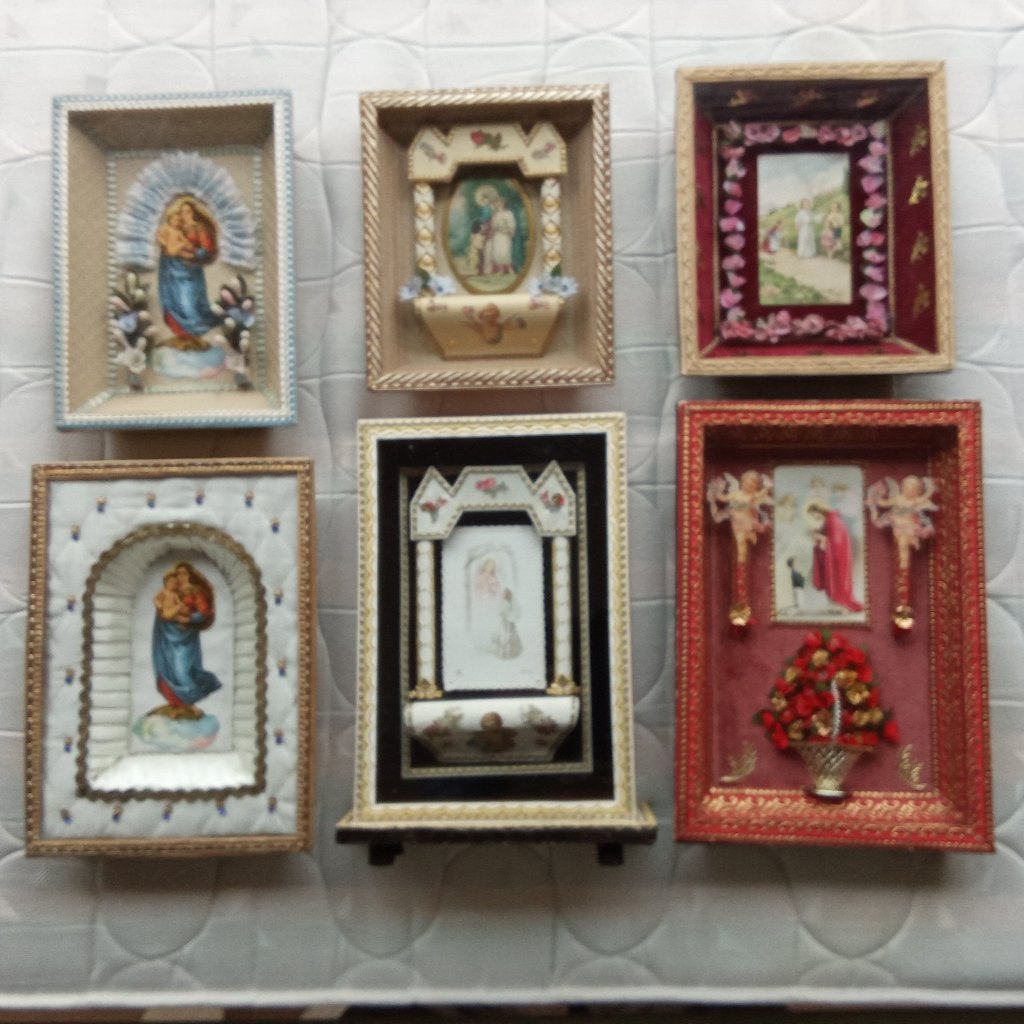 Nonnen handwerk uit klooster Turnhout 9 stuks, Collections, Enlèvement ou Envoi, Utilisé, Christianisme | Catholique