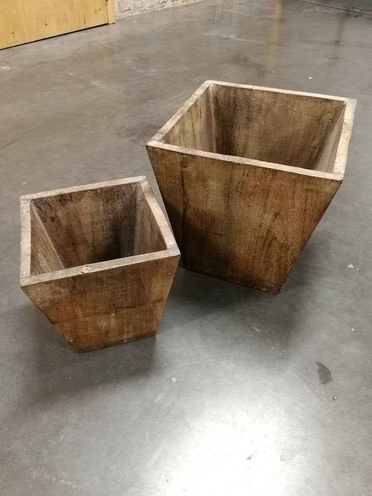 3 houten potten / decoratie, Ophalen