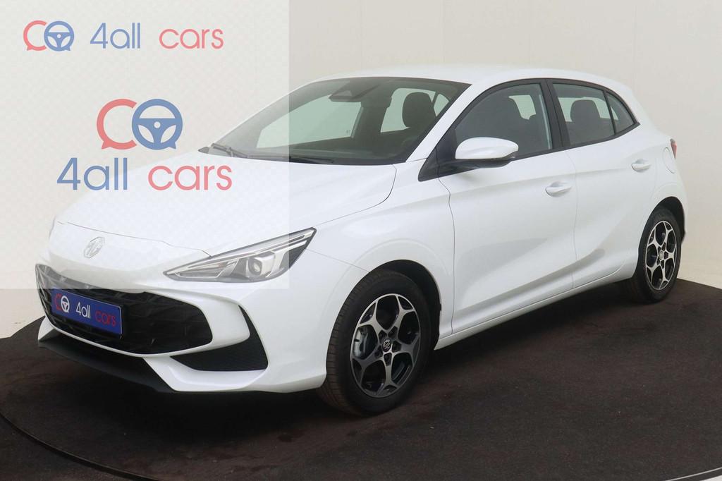 MG MG3 3348 Comfort Hybr+ GAR7j FHEV 194pk GPS CAMv+a PDC AC, Auto's, MG, Stof, 4 cilinders, 1298 kg, Wit