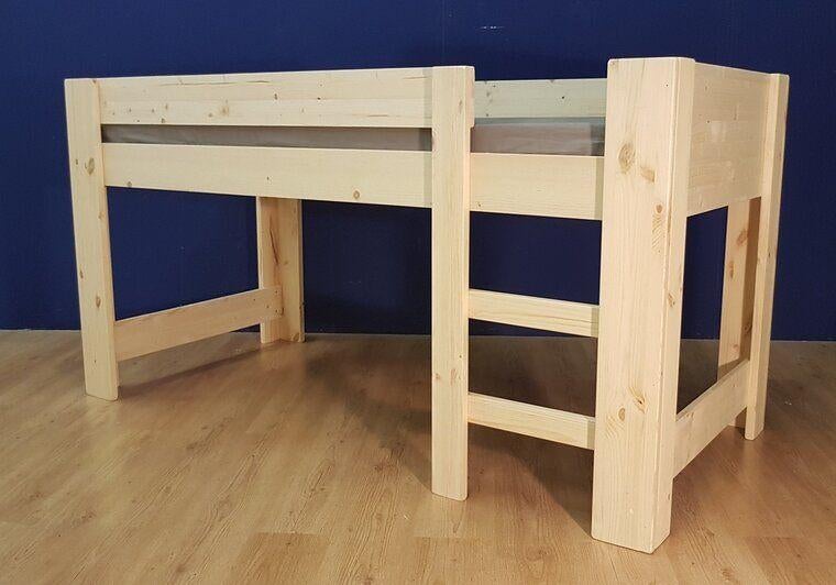 massief houten (half) HOOGSLAPER nieuw vele hoogtes en maten, Ophalen of Verzenden, Nieuw, Hoogslaper