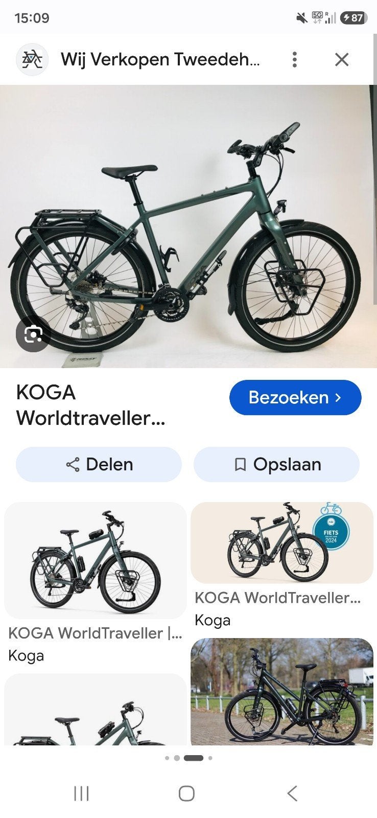 koga worldtraveller 2024 maat large of 58cm  vaste prijs, Ophalen, 28 inch, 10 tot 15 versnellingen, Nieuw