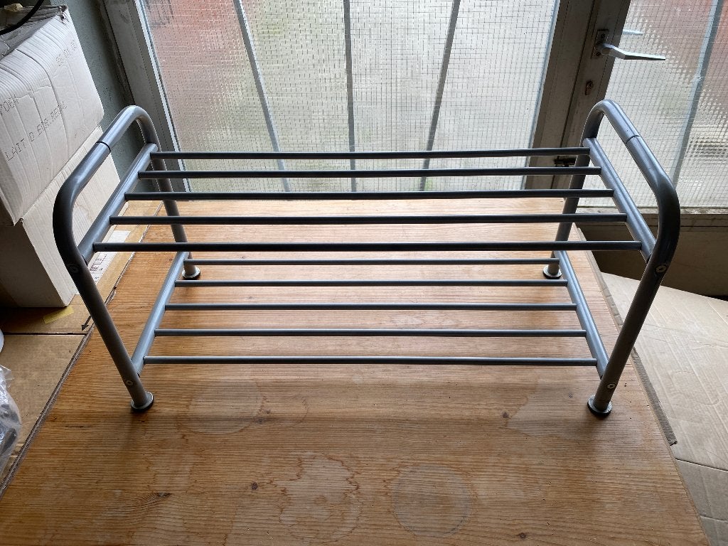 Metalen opbergplank voor schoenen, Ophalen of Verzenden, Gebruikt