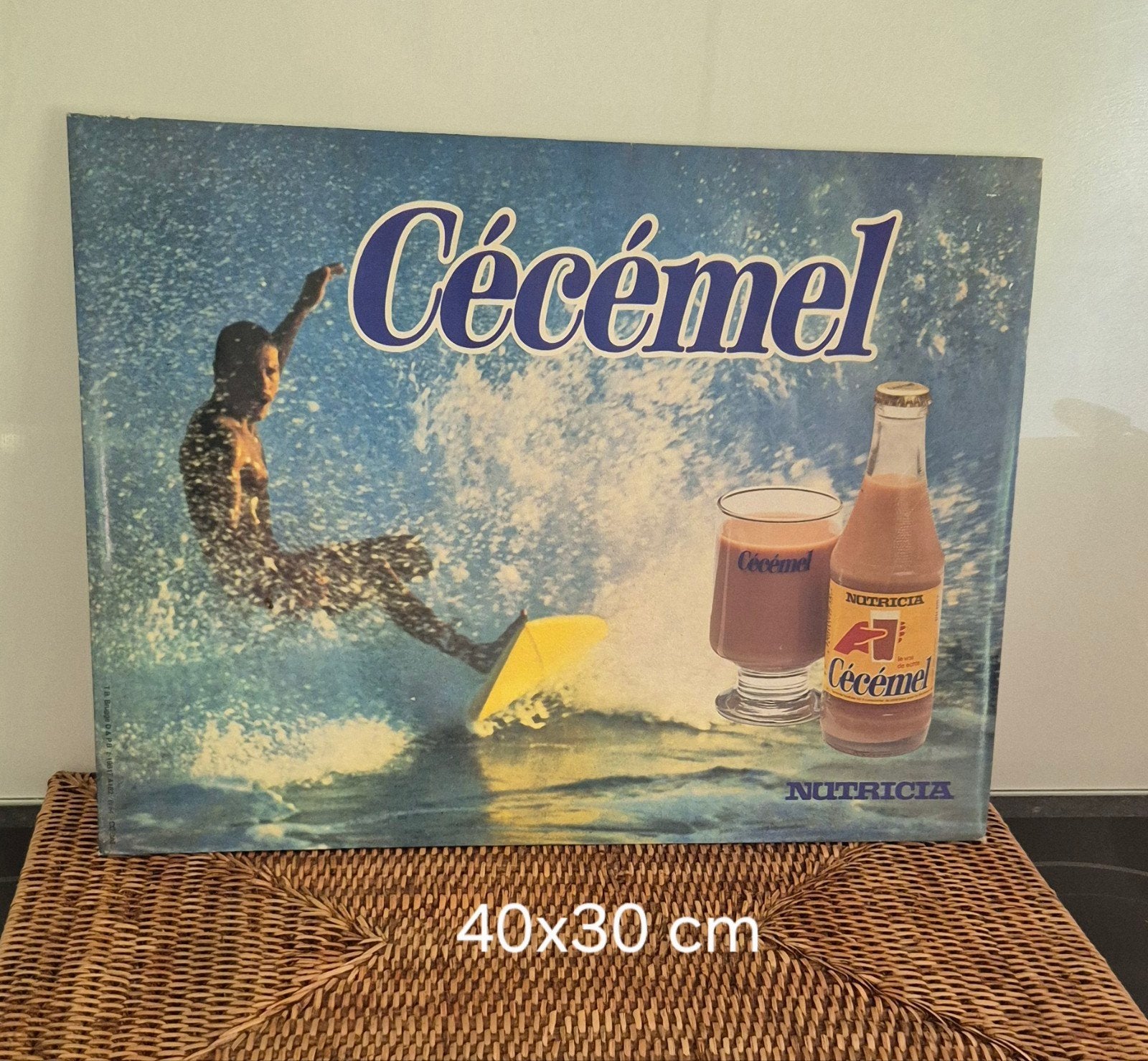 Vintage Cécémel reclamebord (karton) Nutricia 1984, Ophalen