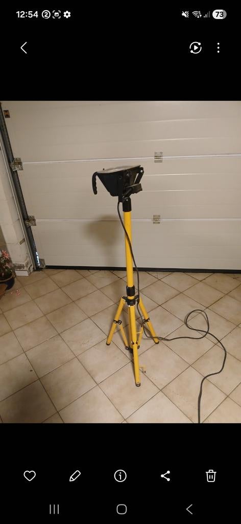 Bouw lamp op statief, Ophalen, Lamp