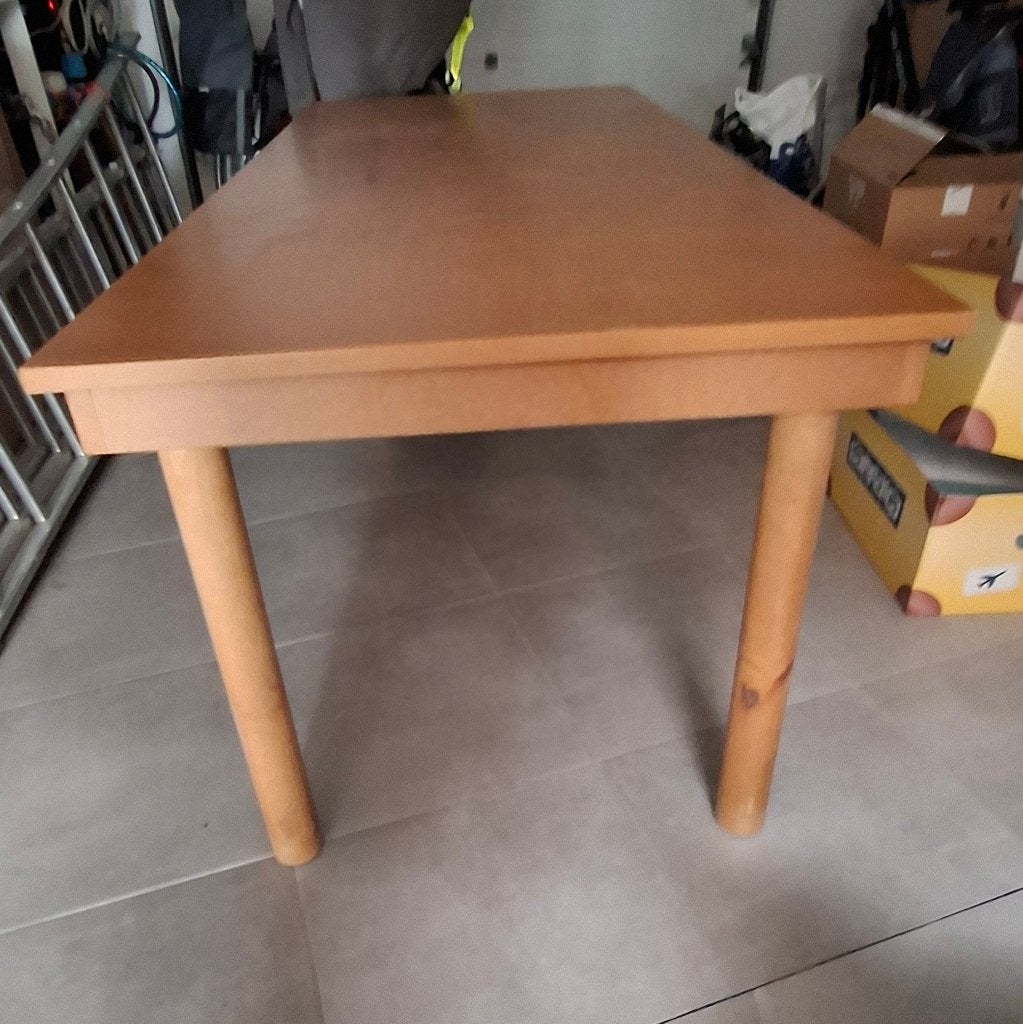 Tafel massieve poten blad 80 x 180 cm mdf 22 mm, Huis en Inrichting, Tafels | Eettafels, Ophalen, Strak modern, Zo goed als nieuw