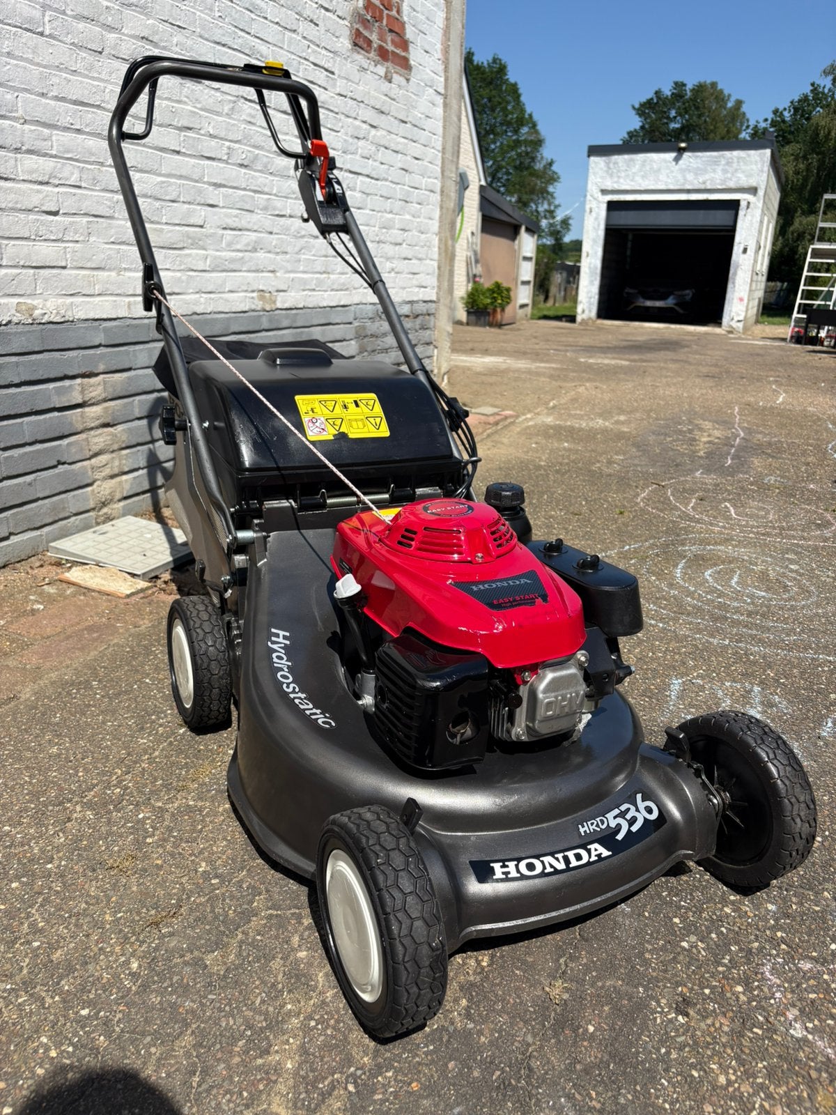 Grasmaaier Honda HRD536 hydrostatic/meskoppel, Ophalen, Cirkelmaaier, Opvangbak, Zo goed als nieuw