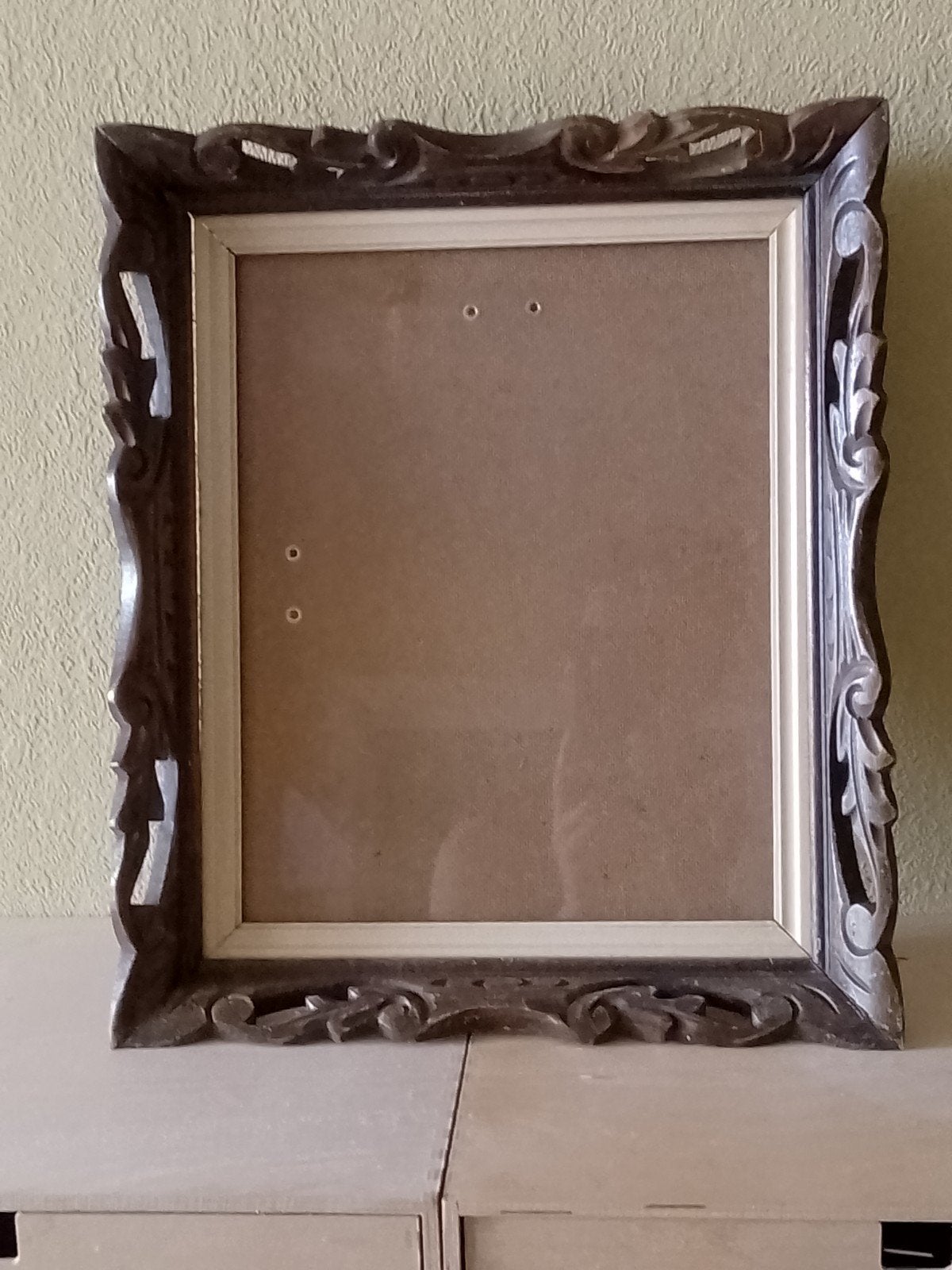 Fotolijst  houtsnijwerk vintage retro, Ophalen, Fotolijst