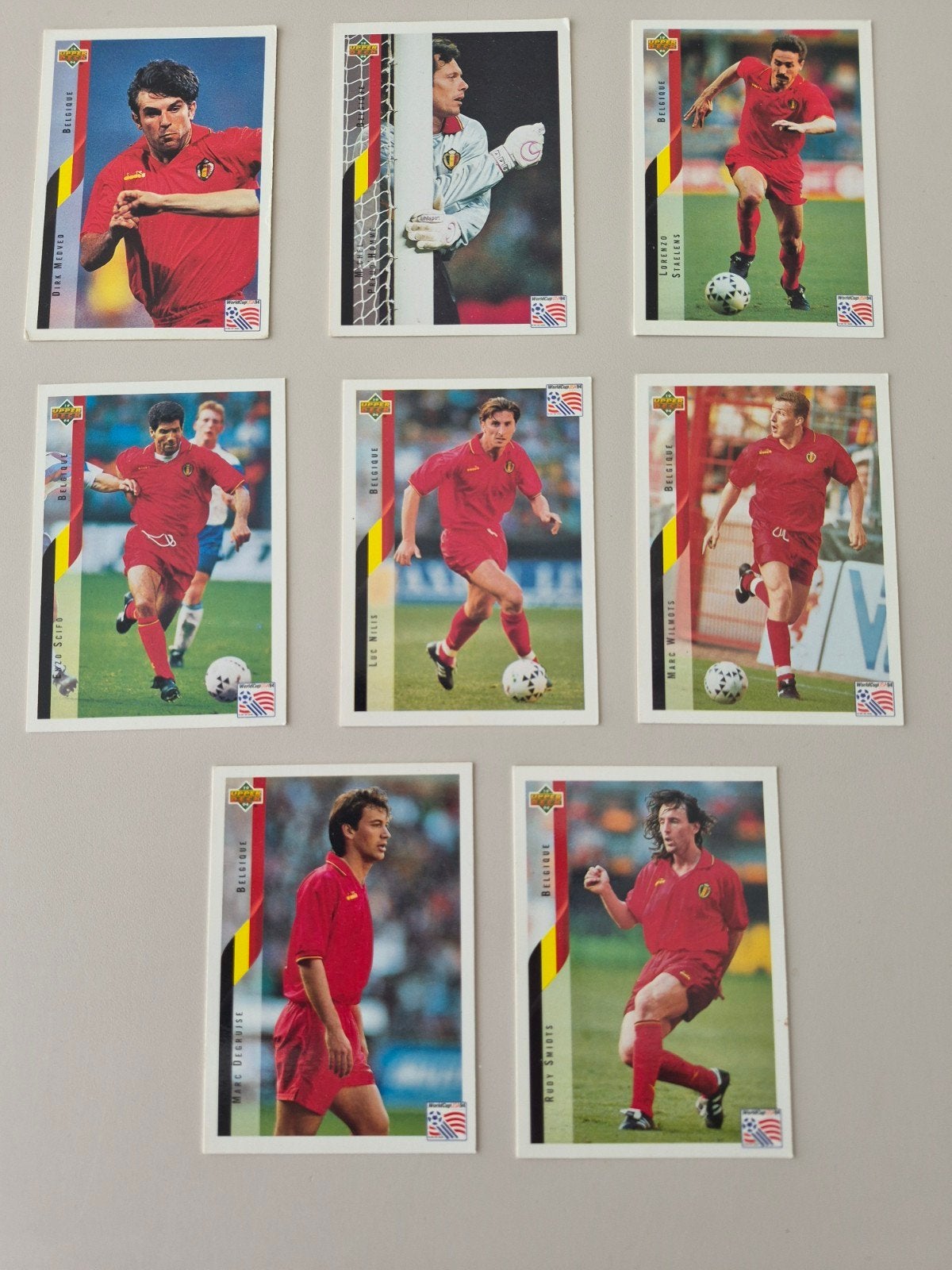 Rode Duivels (Lot van 8) - Upper Deck 1994, Ophalen of Verzenden