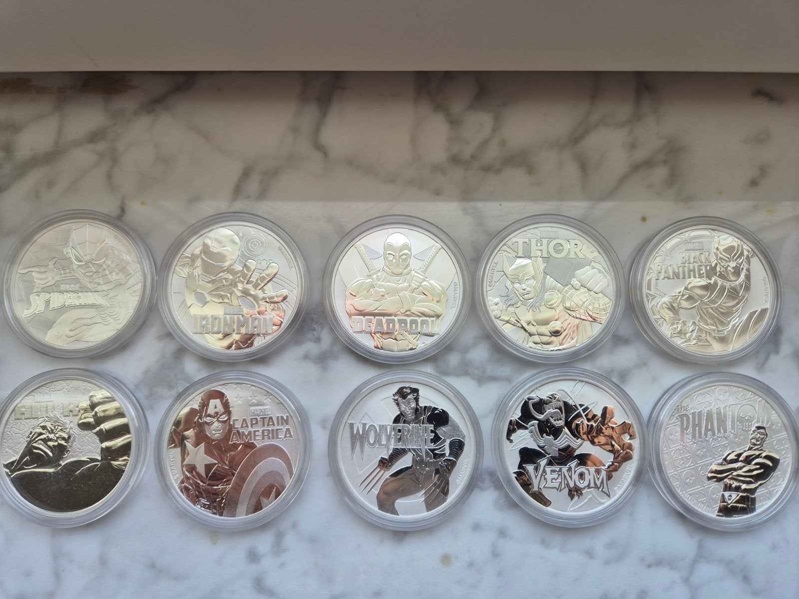 10x 1oz 9999 silver coins - Tuvalu- Marvel series, Ophalen, Zilver