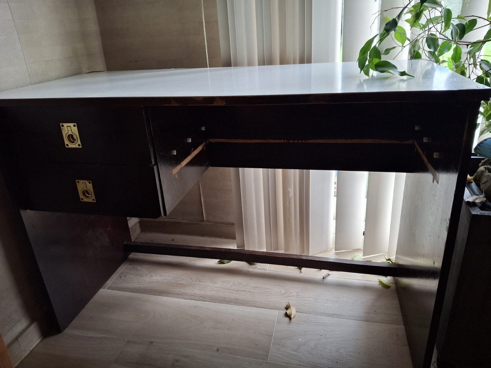 vieux bureau, 100 à 150 cm, Enlèvement, Utilisé, Autres essences de bois