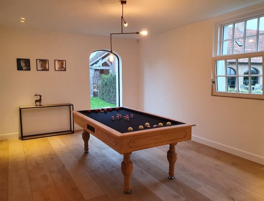 Billard golf Rustique — chêne, pieds tournés | ’t Clubke, Enlèvement, Neuf, Table de billard
