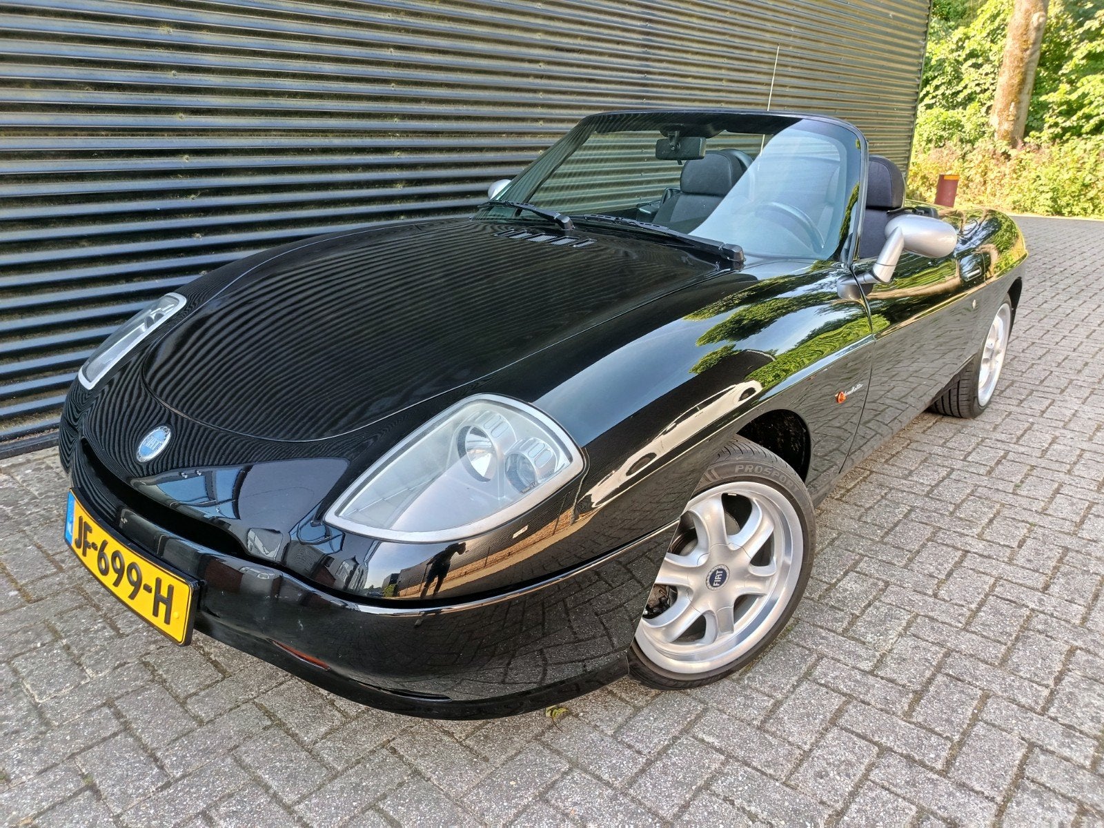 Fiat Barchetta 1.8 16V 2001 Zwart, Autos, Fiat, Achat, Cabriolet, Boîte manuelle, Noir