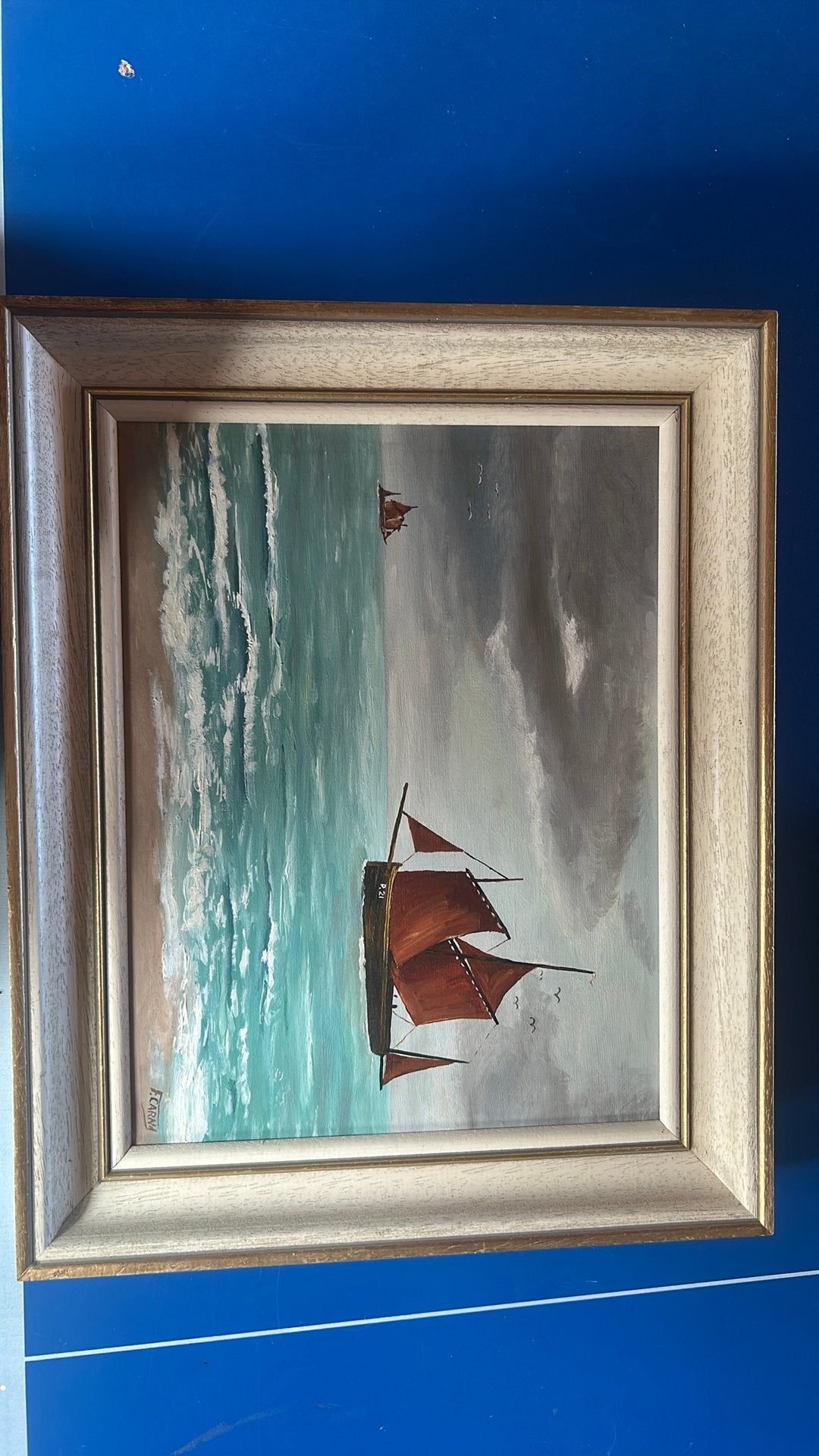 Peinture F. Carna, Enlèvement