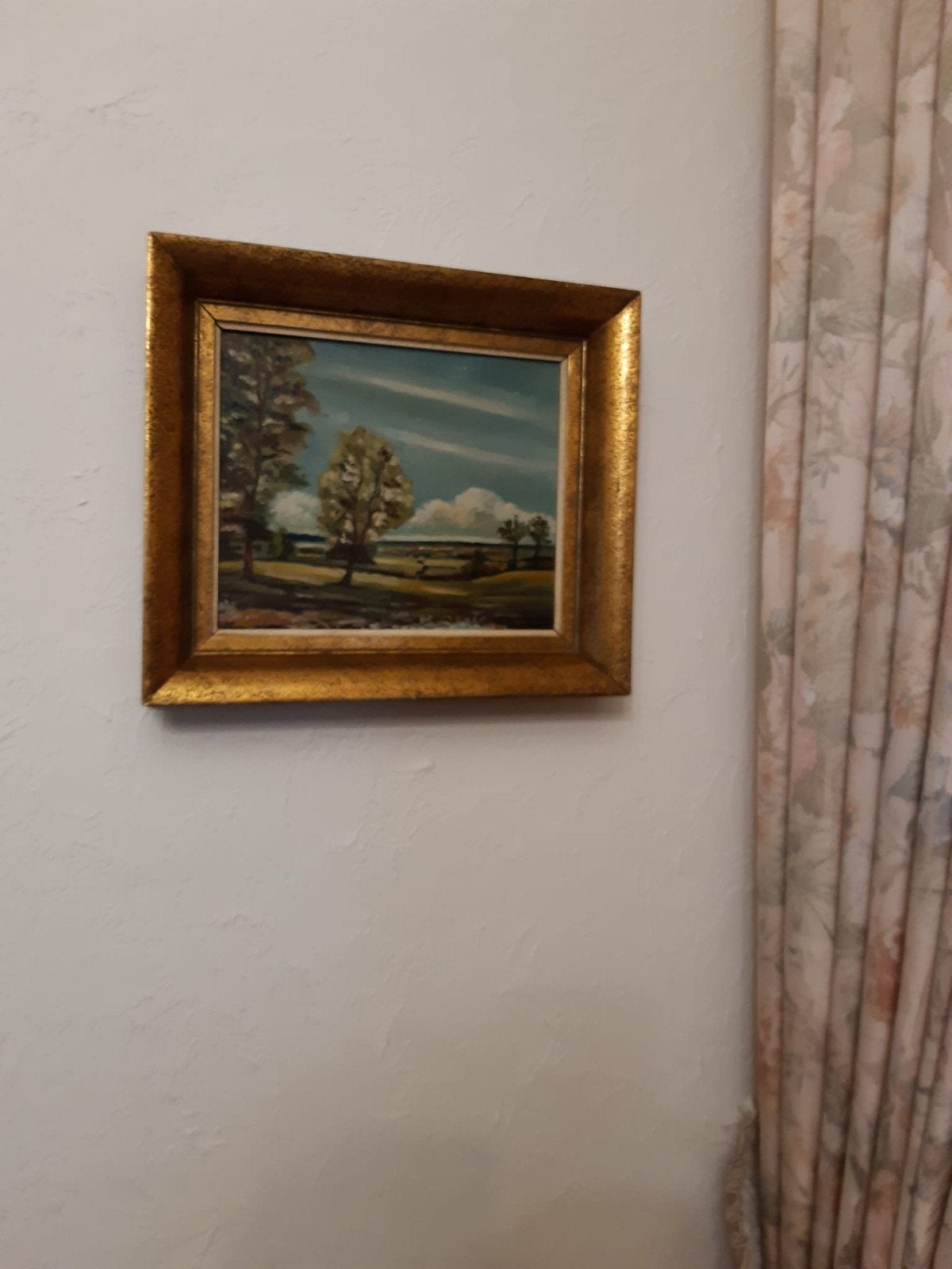 oud schilderijtje van landschap, Peint à la main, Peinture acrylique, Paysage, Enlèvement