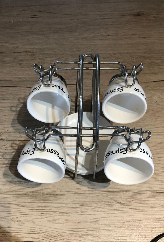 Espresso kopjes + bordjes, Huis en Inrichting, Keuken | Servies, Ophalen, Nieuw