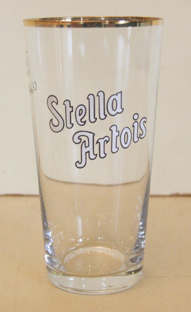 Stella Artois Boerkes 25cl / Emaille Logo & Gouden Randje, Verzamelen, Ophalen of Verzenden, Zo goed als nieuw, Bierglas