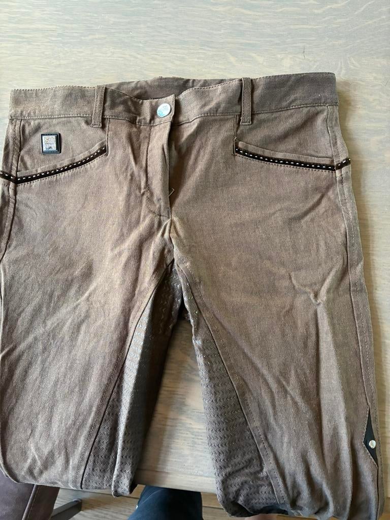 Equiline rijbroek met lederen zitvlak maat 42, Verzenden, Gebruikt, Dames