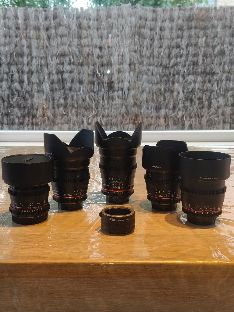 Samyang Ciné lenzen set, Samyang, Lentille standard, Comme neuf, Enlèvement