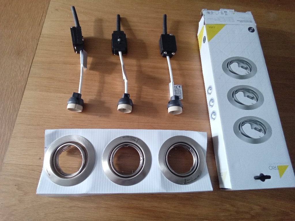 Lot de 3 spot, Neuf, GU10, Spot encastrable, Enlèvement